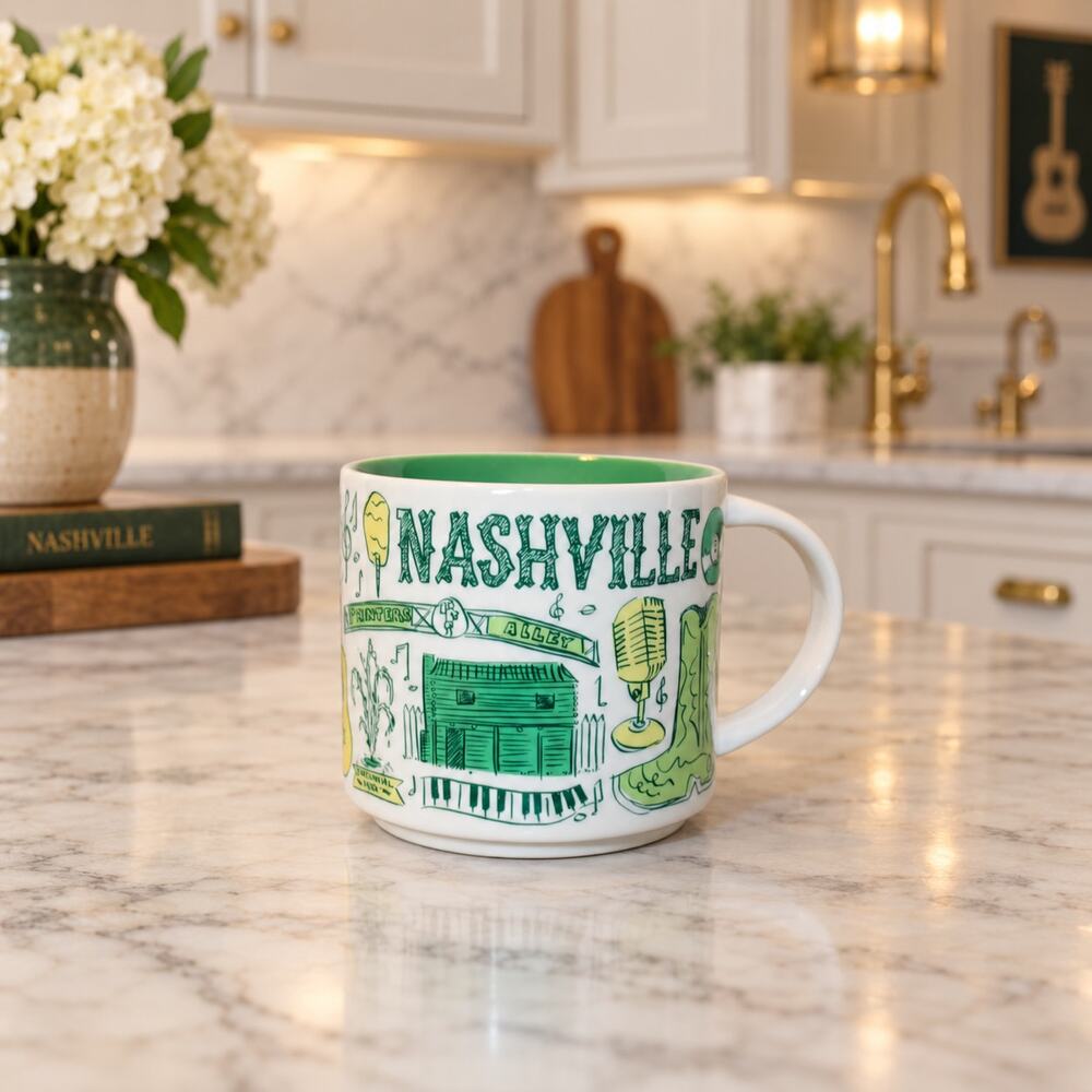 Starbucks NASHVILLE Been There Series BTS 14oz Coffee Mug EUC